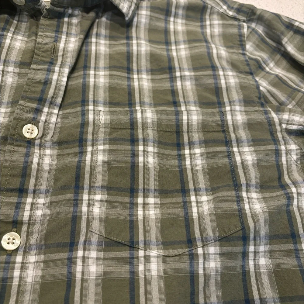 J. Crew Men’s Green Plaid Button-down Shirt, Size S